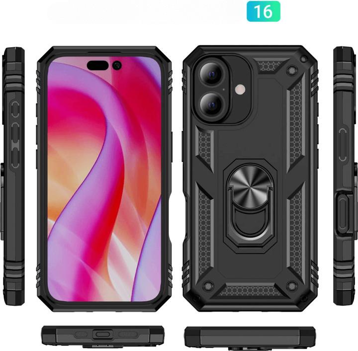 Produktbild Cover-Discount iPhone 16 - Robustes Back Cover mit Kickstand (Apple iPhone 16)