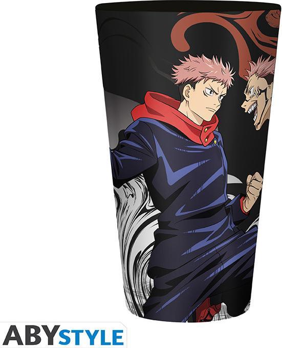 Image du produit ABYstyle Jujutsu Kaisen Large Glass 400ml: Itadori vs Sukuna