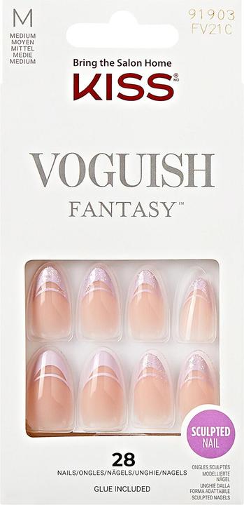 Immagine prodotto KISS Unghie - Ks Voguish Fantasy Unghie - Notte di pioggia (Unghie artificiali, Rosa)
