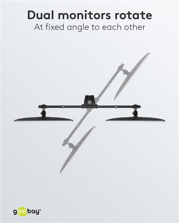 Actual product image Goobay Doppel-Monitorhalterung (Table, 32", 9 kg)