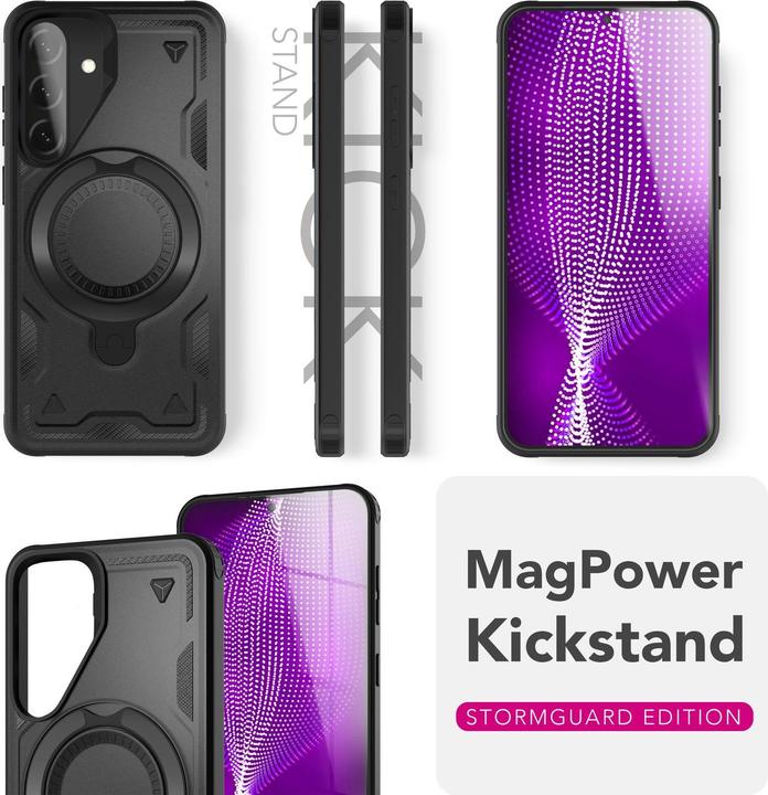 Actual product image Nalia Stormguard - Stabile Panzer Hülle mit MagSafe & 360-Grad Ringhalter - Military Cover (Samsung Galaxy A36)