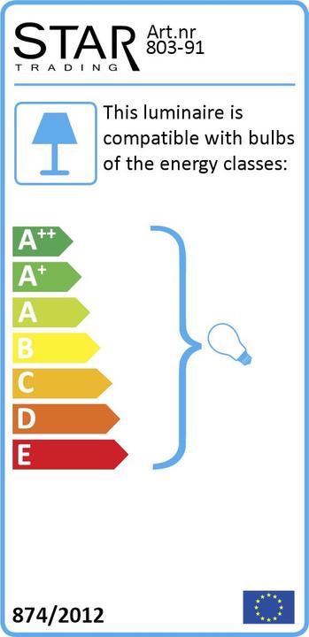 Energy Label Star Trading Floor lamp KRETA 150 cm (E27)