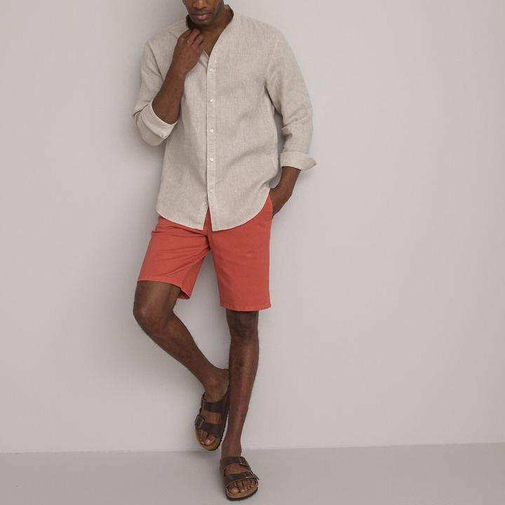 Immagine prodotto La Redoute Collections Camicia di lino dritta e firmata con colletto rialzato (XXL)