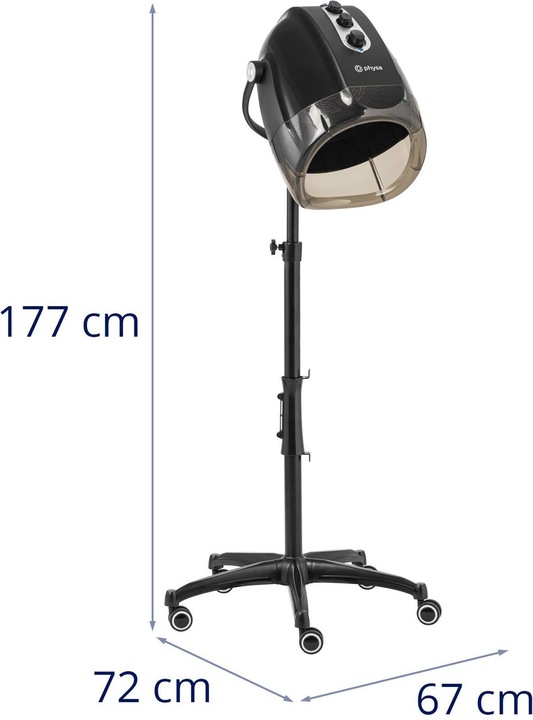 Produktbild Physa Haartrockner Trockenhaube Fönhaube 1000 W mit Stativ / Ionenfunktion 0 - 70 °C