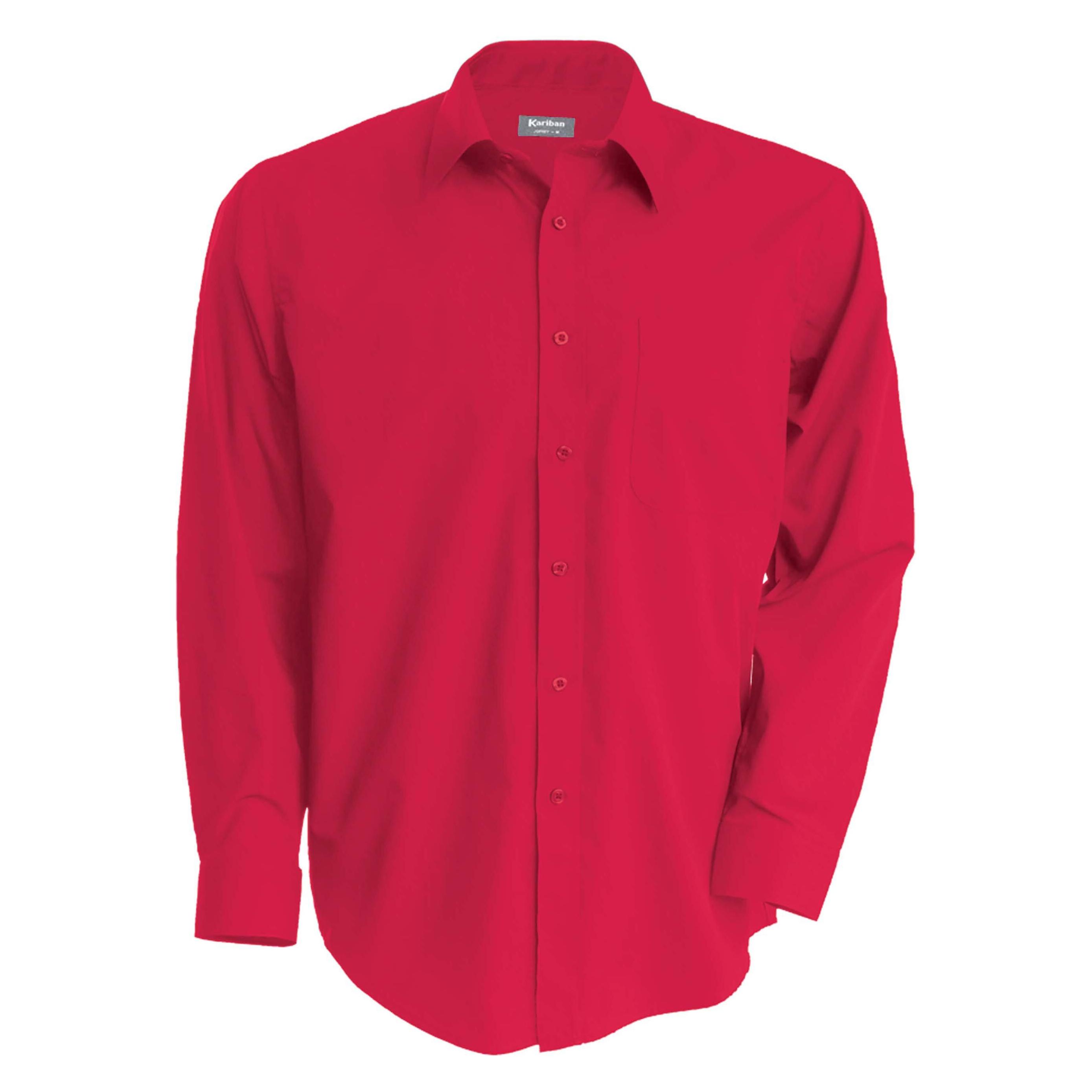 Kariban, Herren, Hemden, Jofrey, Rot, (6XL)