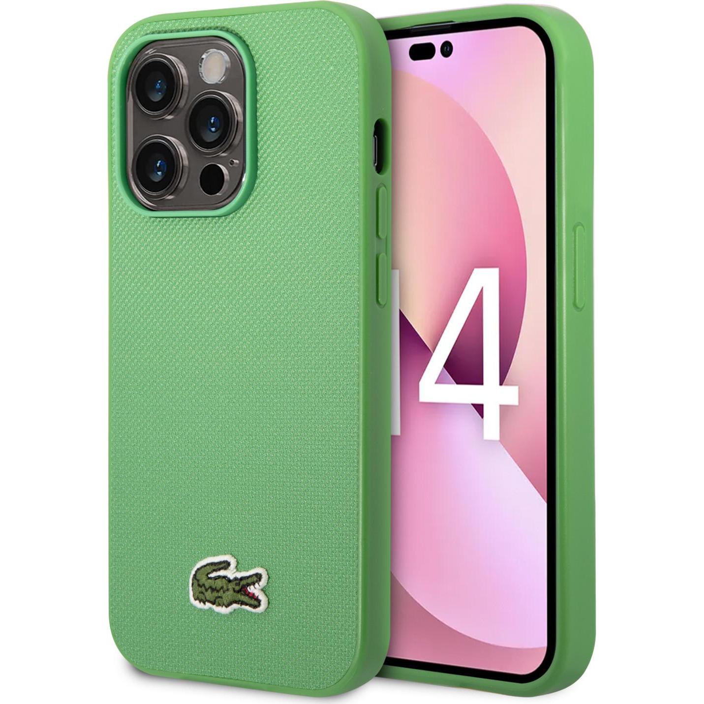 Lacoste LCHMP14LPVCN iPhone 14 Pro 6.1" zielony/green hardcase Iconic Petit Pique MagSafe (Apple iPhone 14 Pro), Smartph...
