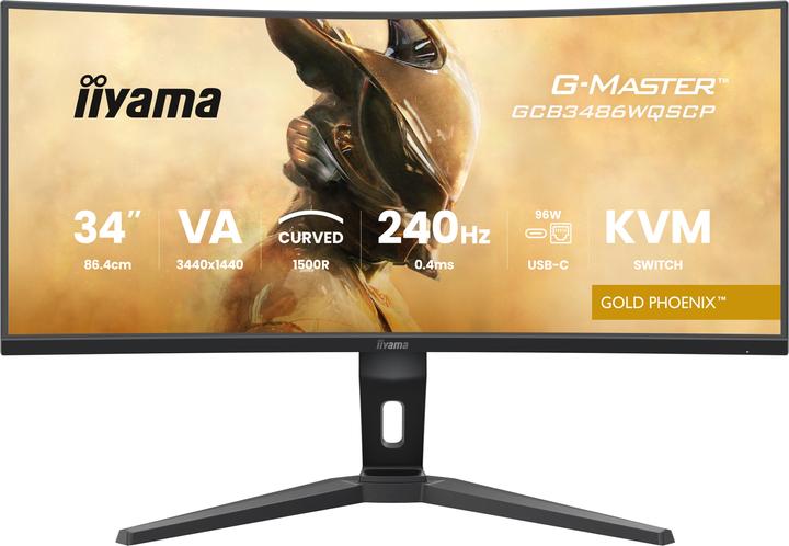 iiyama 86.4cm (34") GCB3486WQSCP-B1 21:9 2xHDMi+2xDP+USB-C (3440 x 1440 Pixel, 34")