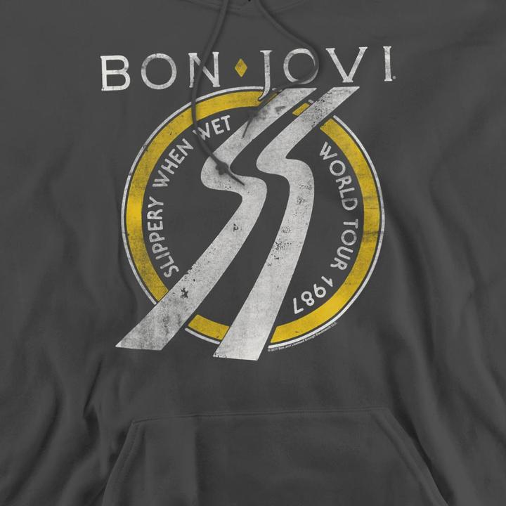 Produktbild Bon Jovi Slippery When Wet World Tour Kapuzenpullover (M)