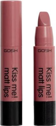 Gosh Kiss Me Matt Lips Nude Lipstick Long Lasting High Pigment Light Creamy Texture Soft Matte Kissp (003 Hot Kiss)