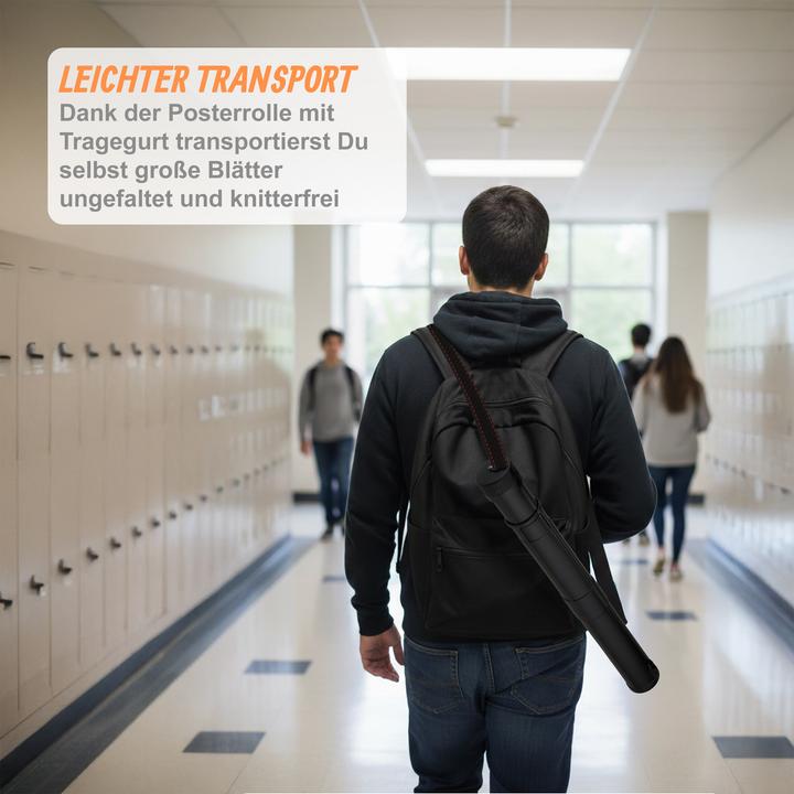 Actual product image Relaxdays GmbH Posterrolle ausziehbar schwarz