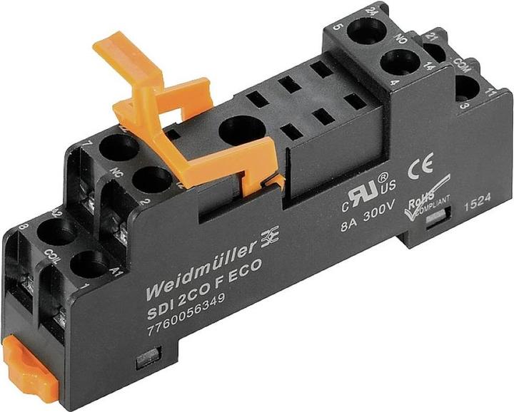 Actual product image Weidmüller Relay socket screw TS35 8pins 7760056349 (Relay socket)