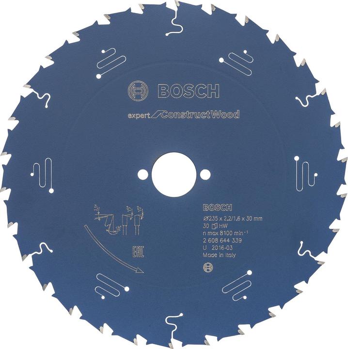 Produktbild Bosch Professional Zubehör Kreissägeblatt Expert for Construct Wood, 235 x 30 x 2,0 mm, 30