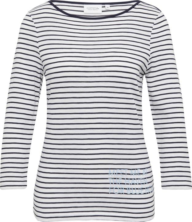 Image du produit Comma T-Shirt Streifenshirt mit Artwork und 3/4-Ärmeln (34)