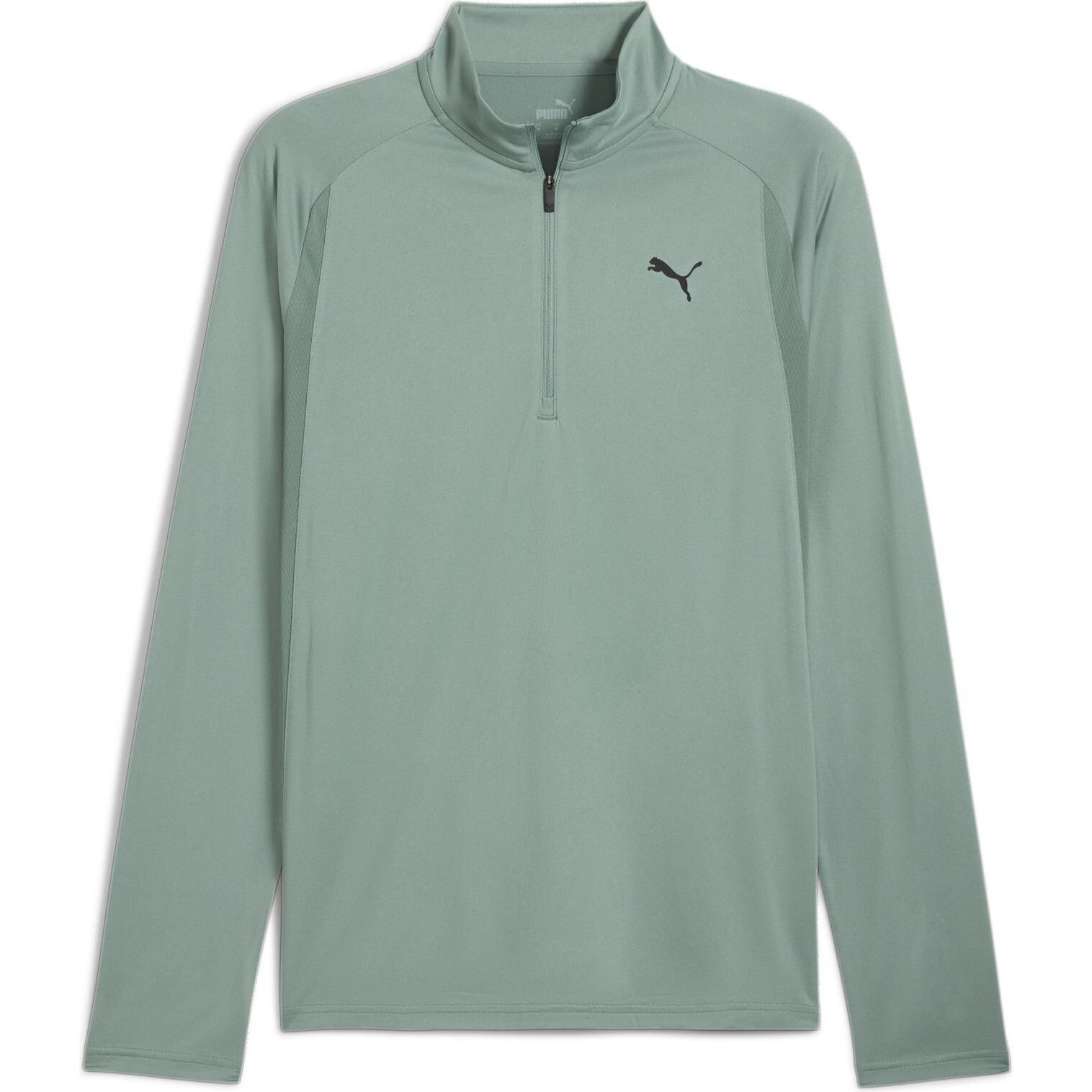 Puma, Herren, Sportshirt, M TAD TECH Fabric Mix 1/4 Zip (M), Grün, M