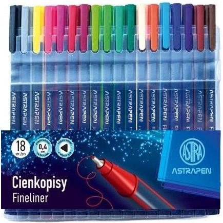 Astra Dreieckige Fineliner 0,4 mm, 18 ASTRA-Farben (ASTRA-Farben, 18x) (47624477)