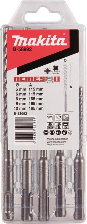 Productafbeelding Makita Nemesis 2 SDS+ boorset (5 mm, 6 mm, 8 mm, 10 mm)