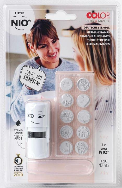 Colop Tampon Little NIO Set texte allemand, 10 pièces