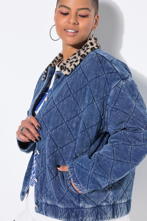 Actual product image Studio Untold Quilted Leopard Print Collared Jacket (58)