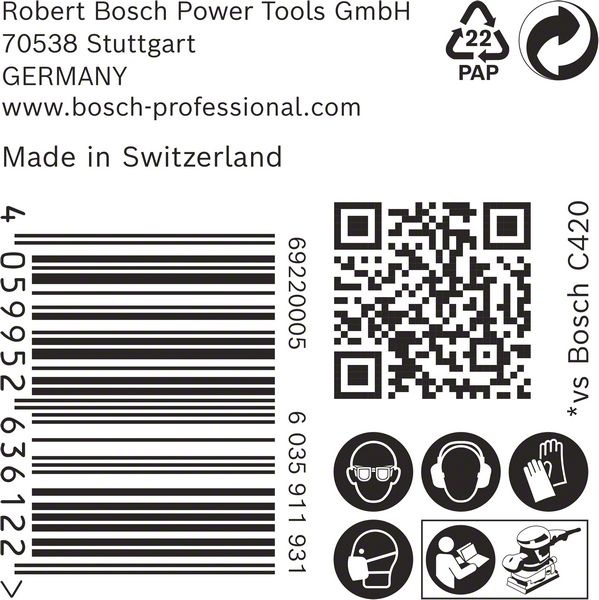 Produktbild Bosch Professional Zubehör EXPERT C470 Schleifpapier, 80 x 133 mm, G 80, 50 Stück (80)