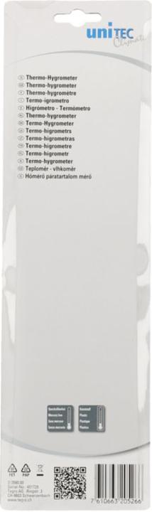 Actual product image Unitec Thermo hygrometer