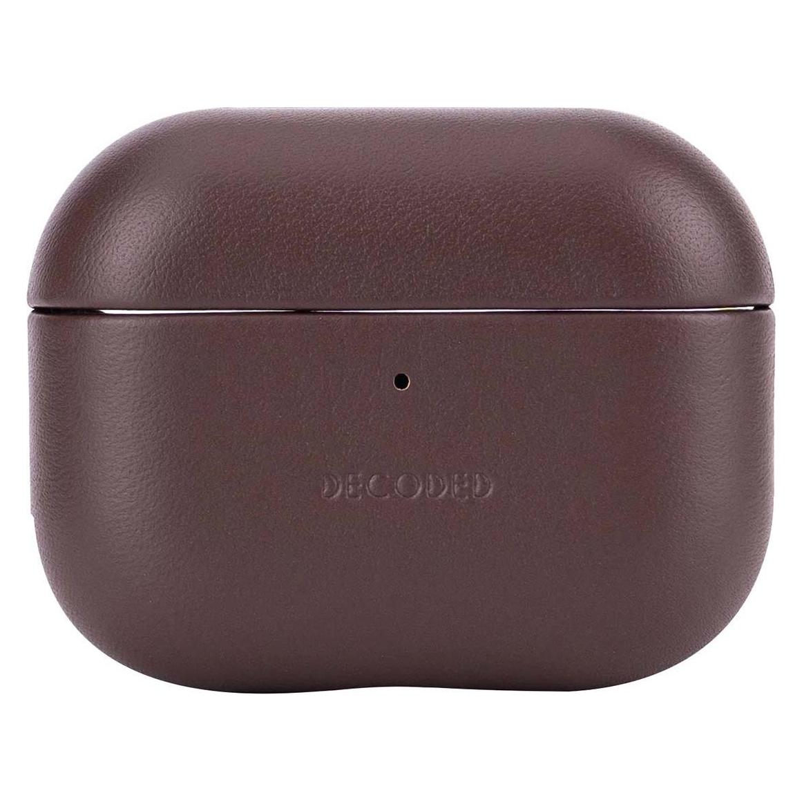 Decoded Lederhülle AirPods Pro 3 Aircase Elegant (Kopfhörer Hülle), Kopfhörertasche + Schutzhülle, Braun