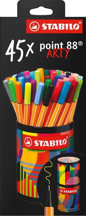 Image du produit STABILO Point 88 45 Arty Étui métallique rond (45x)