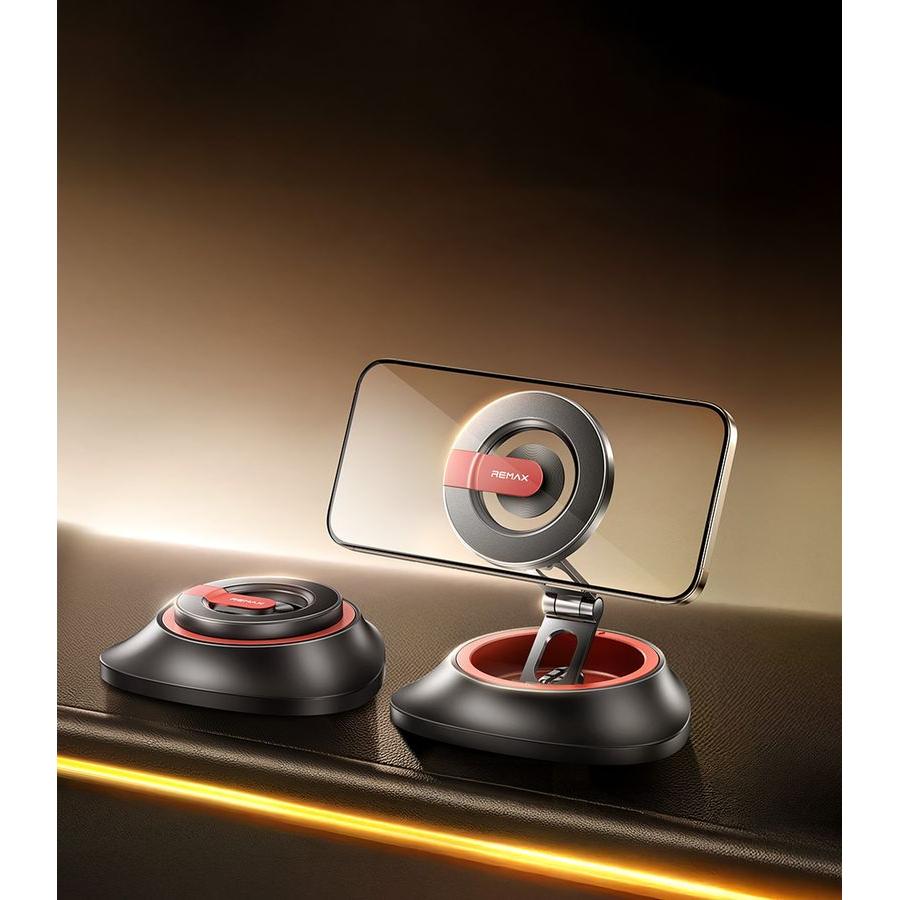 Remax Car Mount Rm-C10 Magnetic Foldable Black, Supporto per smartphone, Nero