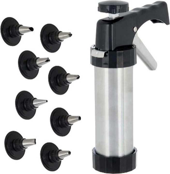 Kinvara Stainless steel spray gun with 16 accessories (Biscuit press)