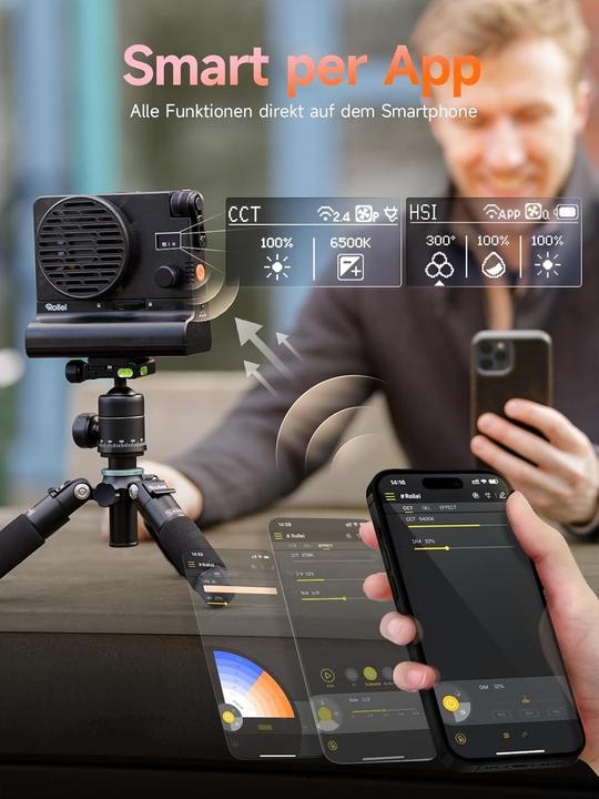 Image du produit Rollei LED-Kit | 100W | Bi-Color | LUX-Serie (éclairage de studio)