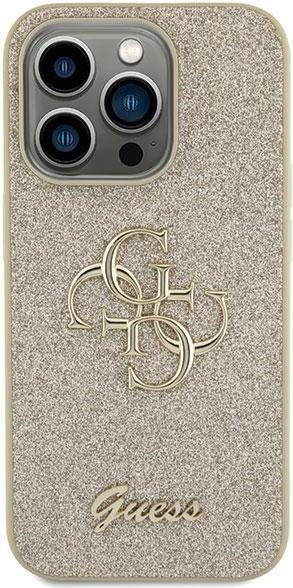 Actual product image Guess GUHCS23FEHG4SGD S23 FE S711 złoty/gold hardcase Glitter Script Big 4G (Samsung Galaxy S23 FE)