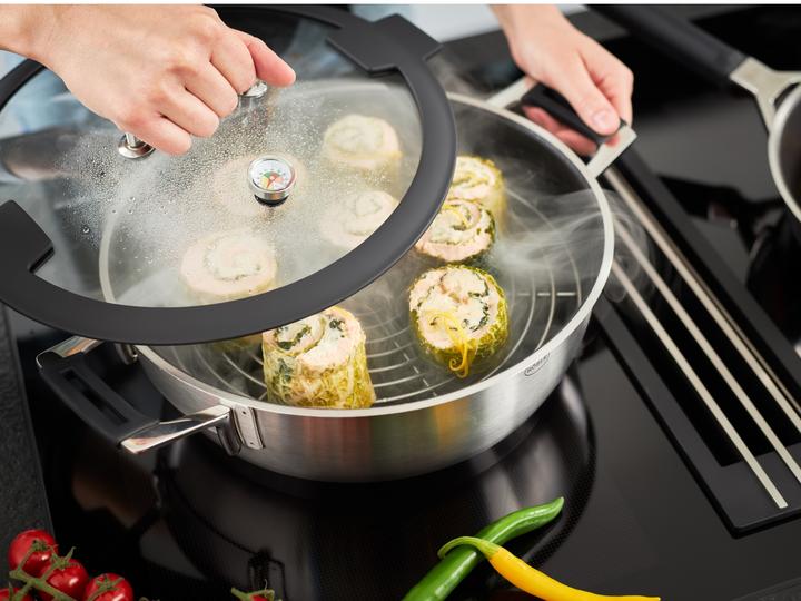 Produktbild Rösle Dampfgarer SILENCE PRO Stahlgrau (28 cm, Dampfkochtopf, Edelstahl)