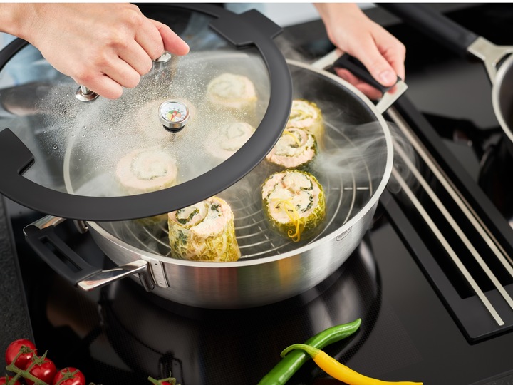 Produktbild Rösle Dampfgarer SILENCE PRO Stahlgrau (28 cm, Dampfkochtopf, Edelstahl)