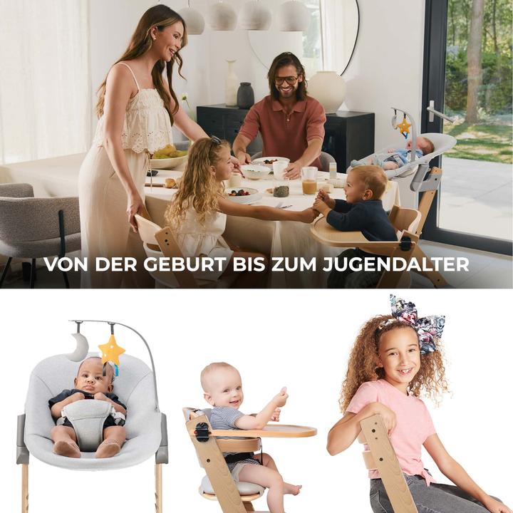 Actual product image KinderKraft Enock + Calmee reclining function (Stair high chair)