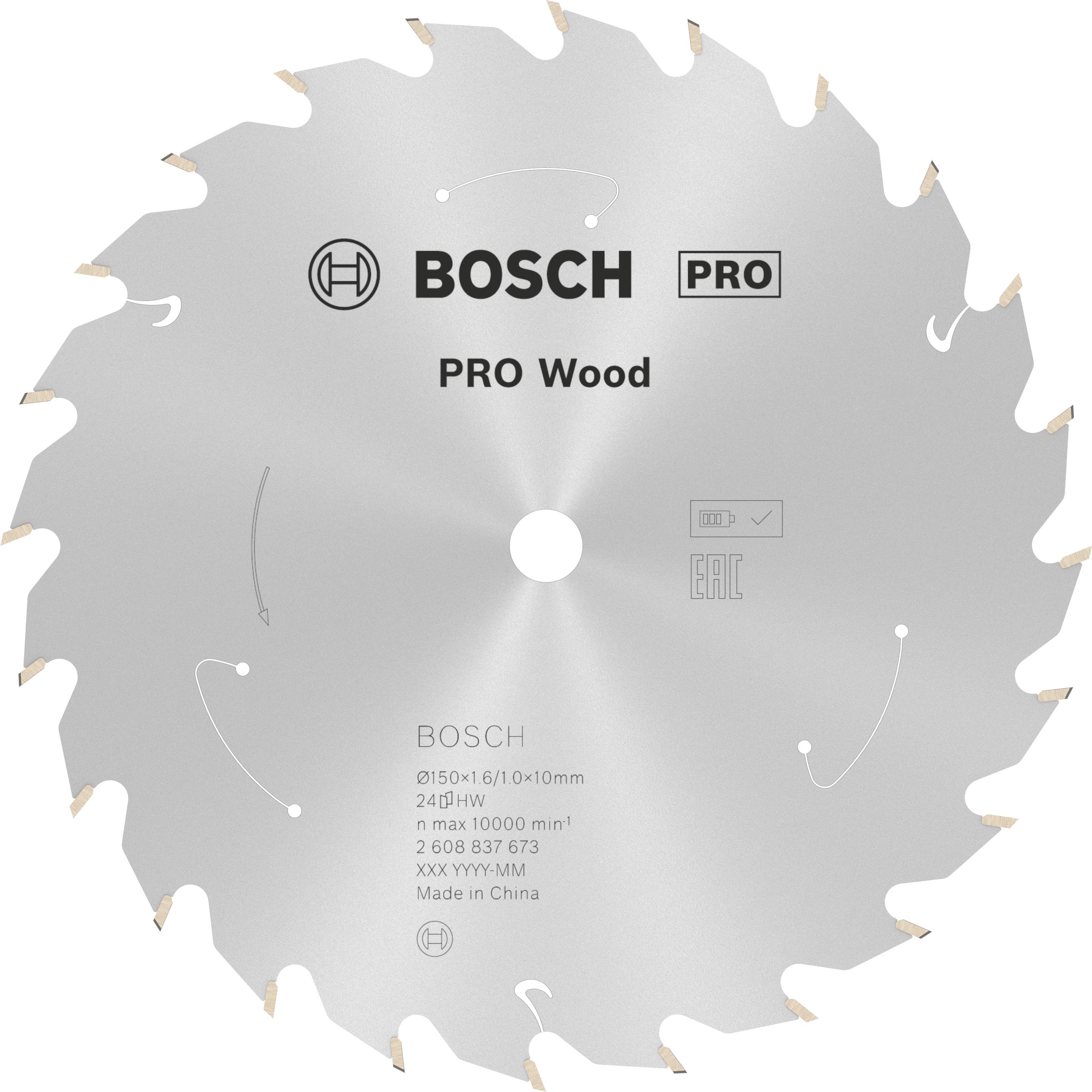 Thumbnail - Bosch Professional Zubehör, Sägeblatt, PRO Wood cordless Kreissägeblatt, 150 x 1,6 x 10 mm