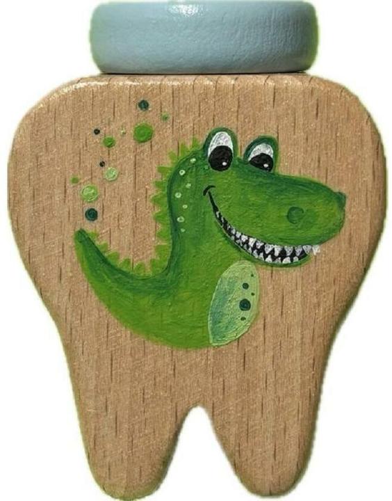 Spielba Dino milk tooth tin Hand-painted in Switzerland