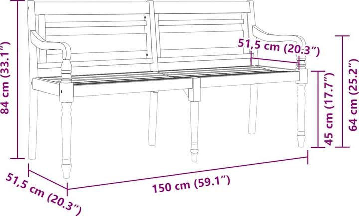 Produktbild vidaXL Bank