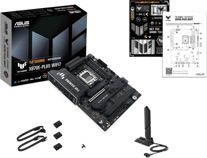 Productafbeelding ASUS TUF Gaming X870E-Plus WIFI7 (AM5, AMD X870E, ATX)