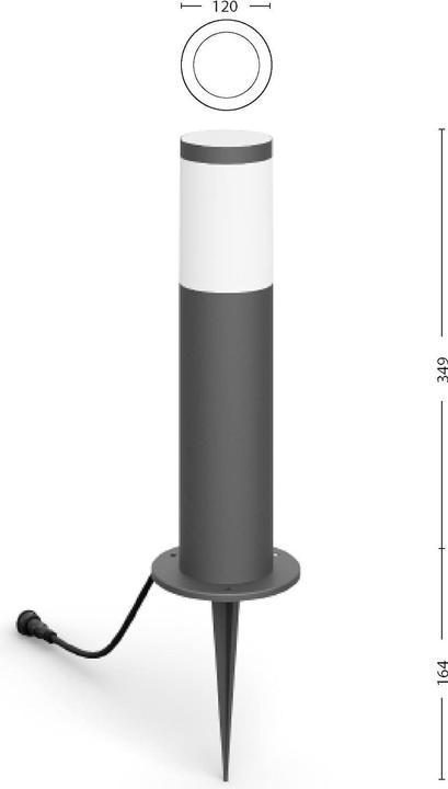 Produktbild Philips Outdoor Niedervolt Utrecht Sockel (600 lm, IP44)