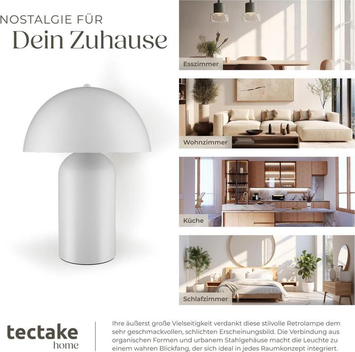 Actual product image tectake small retro table lamp Kade, dimmable, 40W