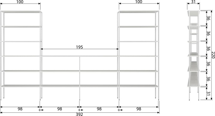 Produktbild Vtwonen Venceslao (392 x 31 x 220 cm)
