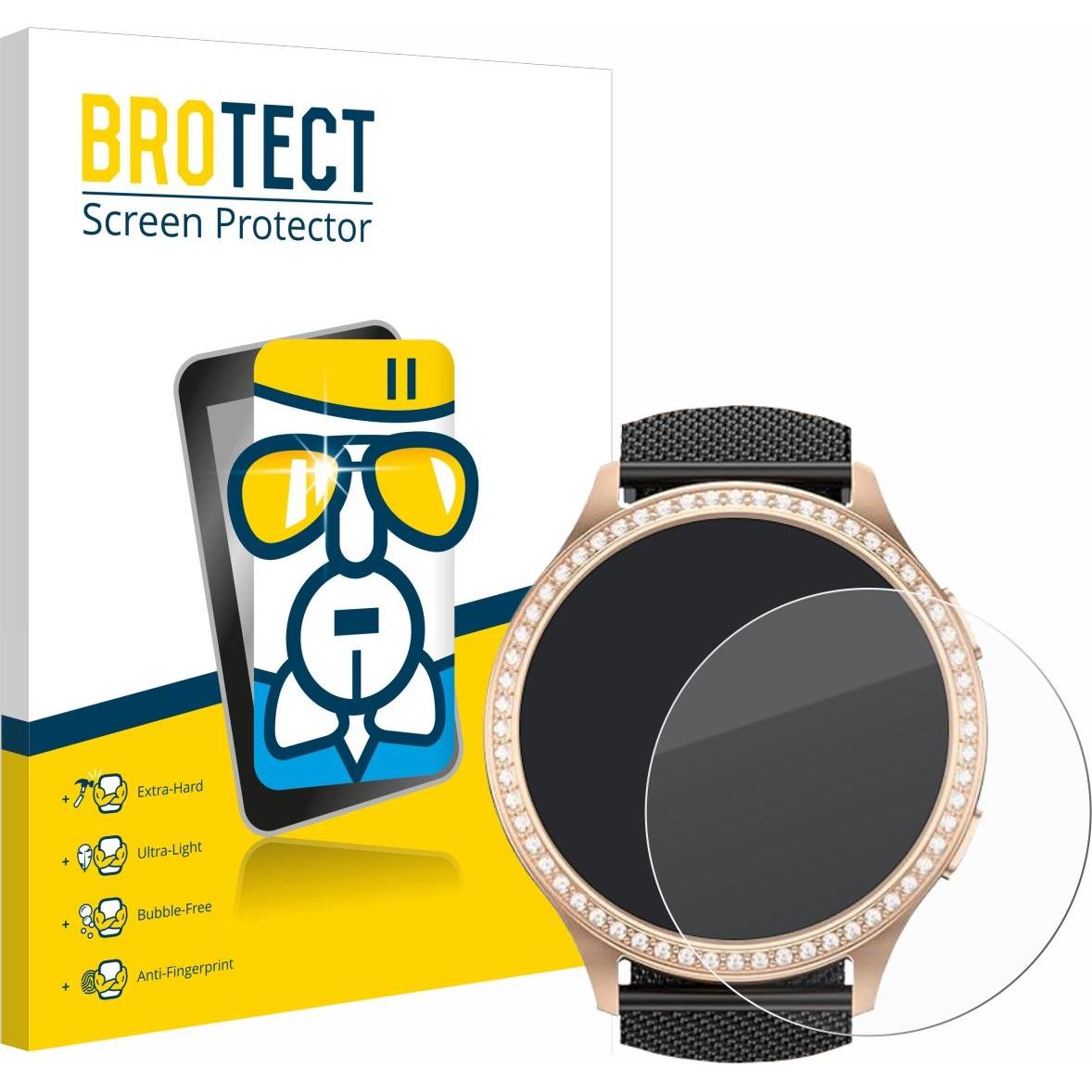 BROTECT Schutzglas Schutzfolie Displayschutz Display Schutz Glas Folie klar, Smartwatch Schutzfolie, Transparent