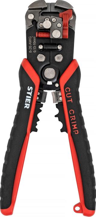 Produktbild Stier Automatik-Schneid-, Crimp- und Abisolierzange mit Stromprüfer (305 mm)