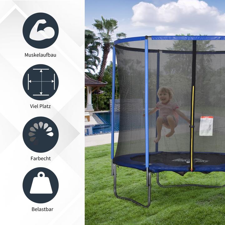 Produktbild Homcom Trampolin mit Sicherheitsnetz (244 cm)
