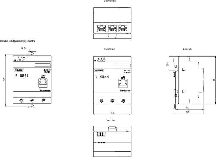 Produktbild Siemens LOGO! CSM12/24 Compact Switch Module (4 Ports)