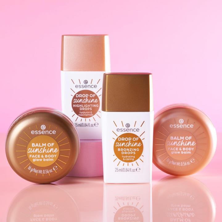 Image du produit essence BALM OF sunshine FACE & BODY glow balm baume visage et corps (#956B44, 20, Séduction du Soleil, Contour, Highlighter)