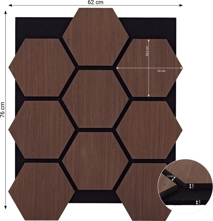 Produktbild Homestyle4u 4er Set Akustikpaneele Wandpaneele (4 Stk.)