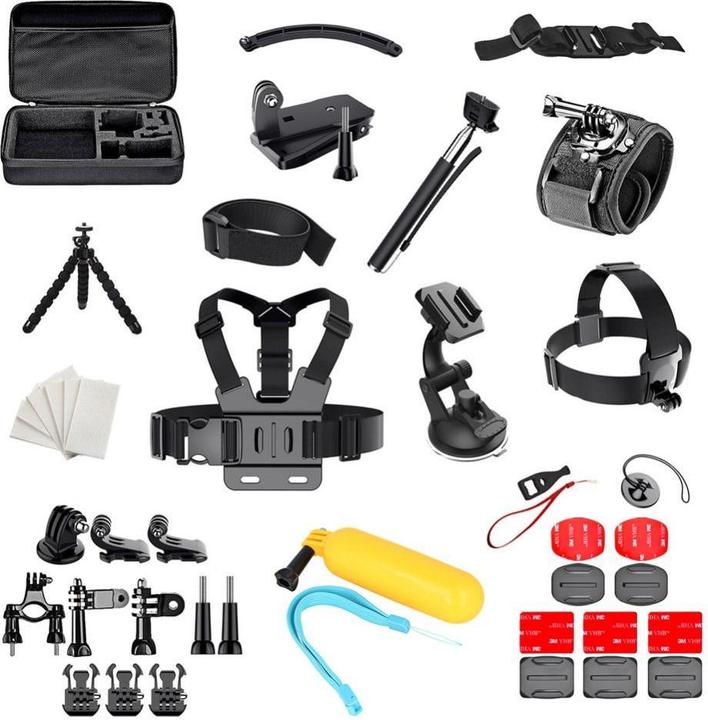 Actual product image Hurtel Set of 50-in-1 accessories for GoPro SJCAM sports cameras