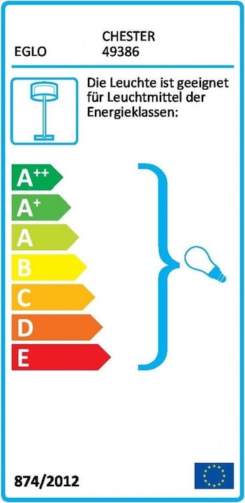 Label énergétique EGLO Dundee (E27)