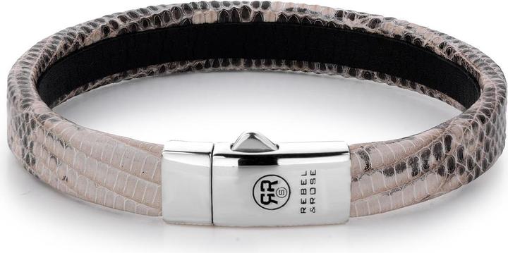 Immagine prodotto Rebel & Rose Lizzard Piccolo Bracciale in pelle bianca piccola pelle bianca (20 cm, Cuoio)