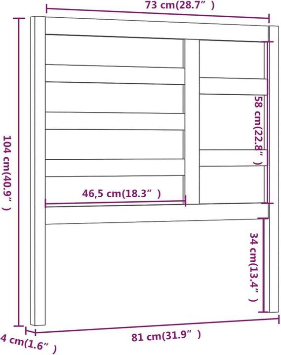 Produktbild vidaXL Edan (81 x 4 x 104 cm)